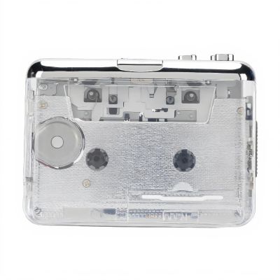 ASHATA Cassette Tape Player, Portable Stereo USB Cassette to MP3 Converter, with 3.5mm Noise Canceling Headphone, Compatibility PC and Laptop, Transparent