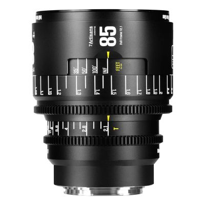7artisans 24/35/50/85/105/135mm T2.1,and 16mmT2.5/135mmT2.4 Cine Lens Infinte Series Professional Full Frame Manual Camera Lens for Canon EF (Black, 85mmT2.1)