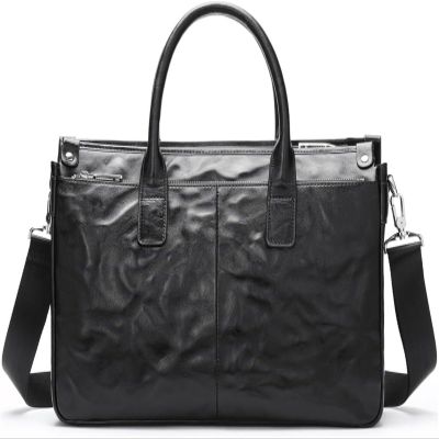 WAGMY Single Shoulder Computer Bag Grab Print Large Capacity Crossbody Bag Briefcase for Men