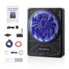  10" 1250W Slim Under Seat Car Subwoofer with Amp and Blue LED Lights, Enhanced Bass and Superior Heat Dissipation, Fit Truck SUV Jeep MPV for Passionate Driving, 1-Yr Service view 1
