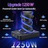  10" 1250W Slim Under Seat Car Subwoofer with Amp and Blue LED Lights, Enhanced Bass and Superior Heat Dissipation, Fit Truck SUV Jeep MPV for Passionate Driving, 1-Yr Service view 2