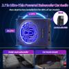  10" 1250W Slim Under Seat Car Subwoofer with Amp and Blue LED Lights, Enhanced Bass and Superior Heat Dissipation, Fit Truck SUV Jeep MPV for Passionate Driving, 1-Yr Service view 4