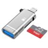 [Apple MFi Certified] SD Card Reader for iPhone iPad,Memory Card Reader with USB Camera Adapter Trail Game Camera Viewer Supports SD TF Card MicroSD Card Adapter for iPhone 14 13 12 11 XS XR 8 7 iPad view 1