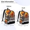 Dyale Leisure Canvas Backpacks Primary Secondary Rucksack Gifts Fashion Udin Din Din Dun Backpacks For Daily Work Daypack Laptop Bookbags view 3