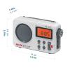 Protable Radio with LCD Screen, AM/FM Alarm Radio Loud Audio Speaker Player Accessory New view 4