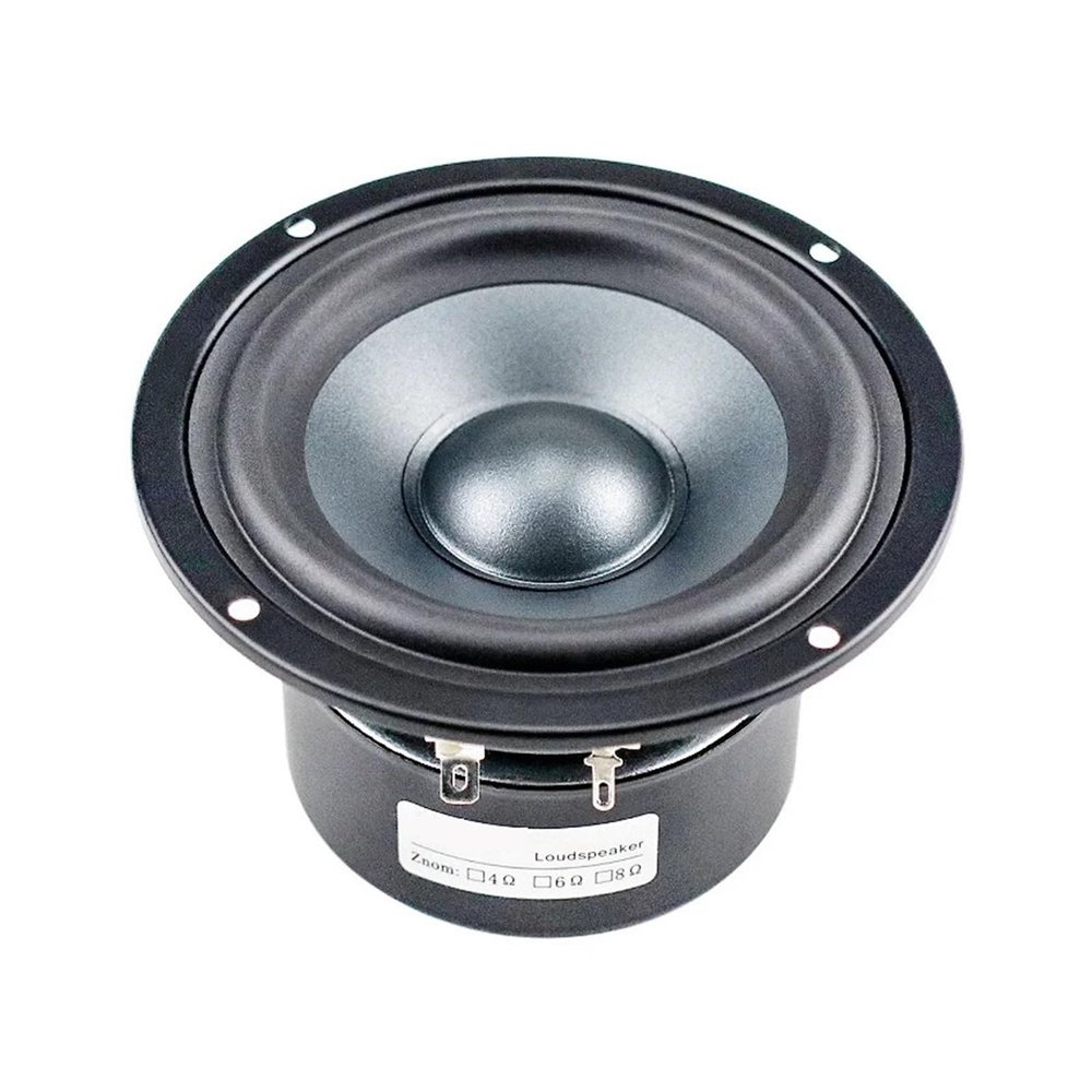 ZVHZQEMMT 4 Inch Midrange Speaker 4Ohm 25W Three-Way Loudspeaker Dual Magnetic Cotton Fiber Cone for 5.1 Cinema Audio Lucky
