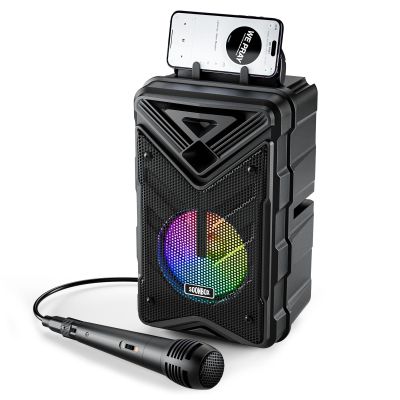 Portable Bluetooth Speaker with RGB Multicolor Rhythm Light, Portable Bluetooth Speaker with Microphone, Support USB/TF/FM/AUX/TWS, Suitable for Home Party
