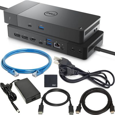 Dell Pro Thunderbolt 4 Smart Dock SD25TB4 130W Power Delivery Includes Zoomspeed Display Port Cable + Zoomspeed HDMI Cable + Ethernet Cable + Cleaning Cloth + Supports Up to Four 4K 60Hz Displays