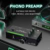 Asixxsix MM MC Phono Preamp, High Medium Low Frequencies Adjustable Professional Mini Stereo Phonograph Preamplifier for Turntable, 5 Pin XLR Input Output, 3.5MM Headphone Output (US Plug) view 3