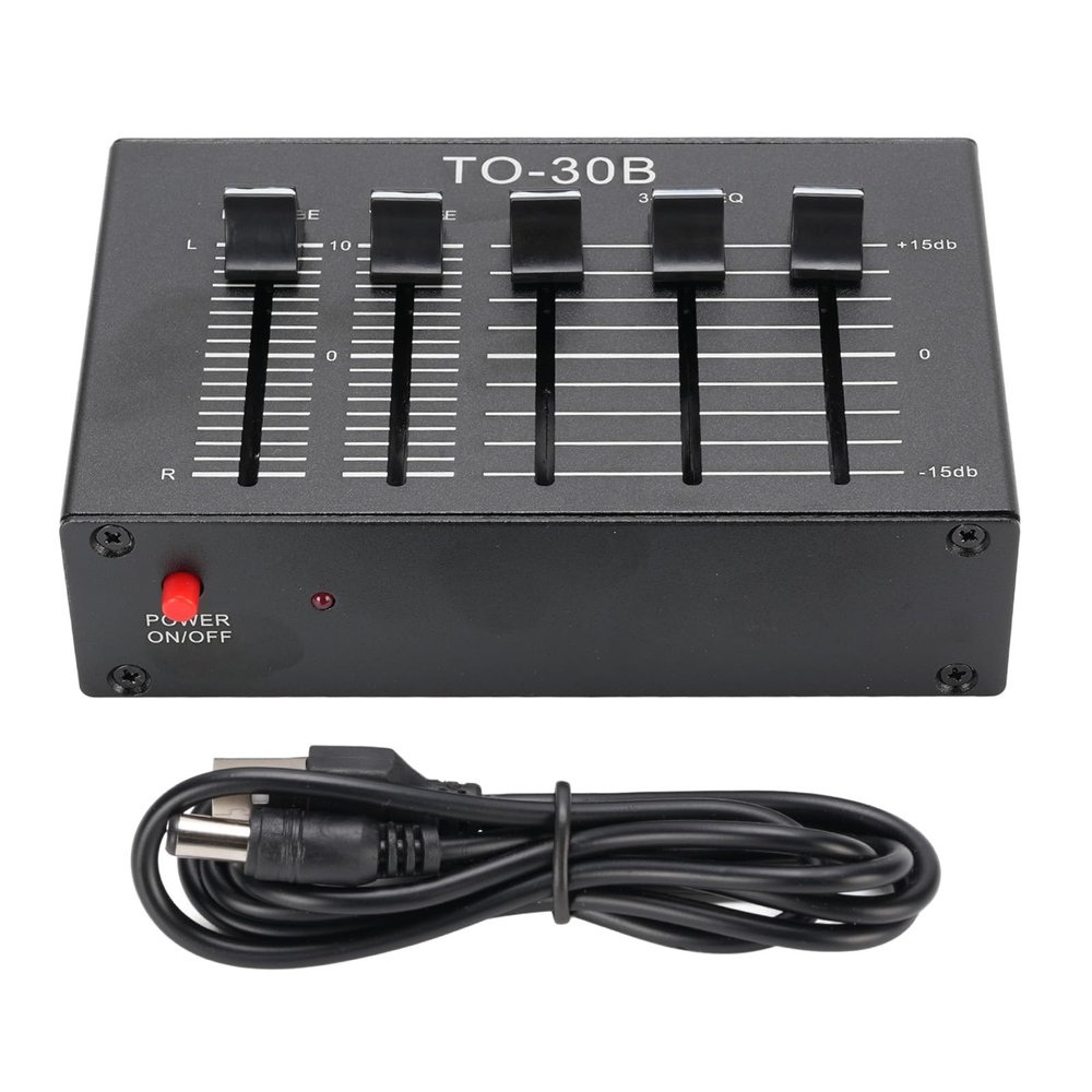 Vvikizy Phono Preamplifier Phono Preamp 3 Band Equalizer 2 Channel Audio Preamp with 12dB Gain Balanced Volume Control for Turntable Record Player