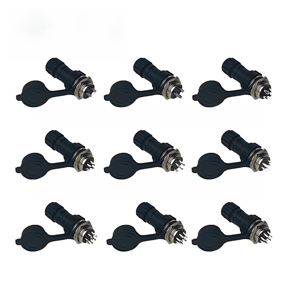 JOMMLKOX 10pc QL16 Pannel Mounted 6p Aviation Plug Connector GX16 QL16 Plastic M16 Models Male/Female Socket