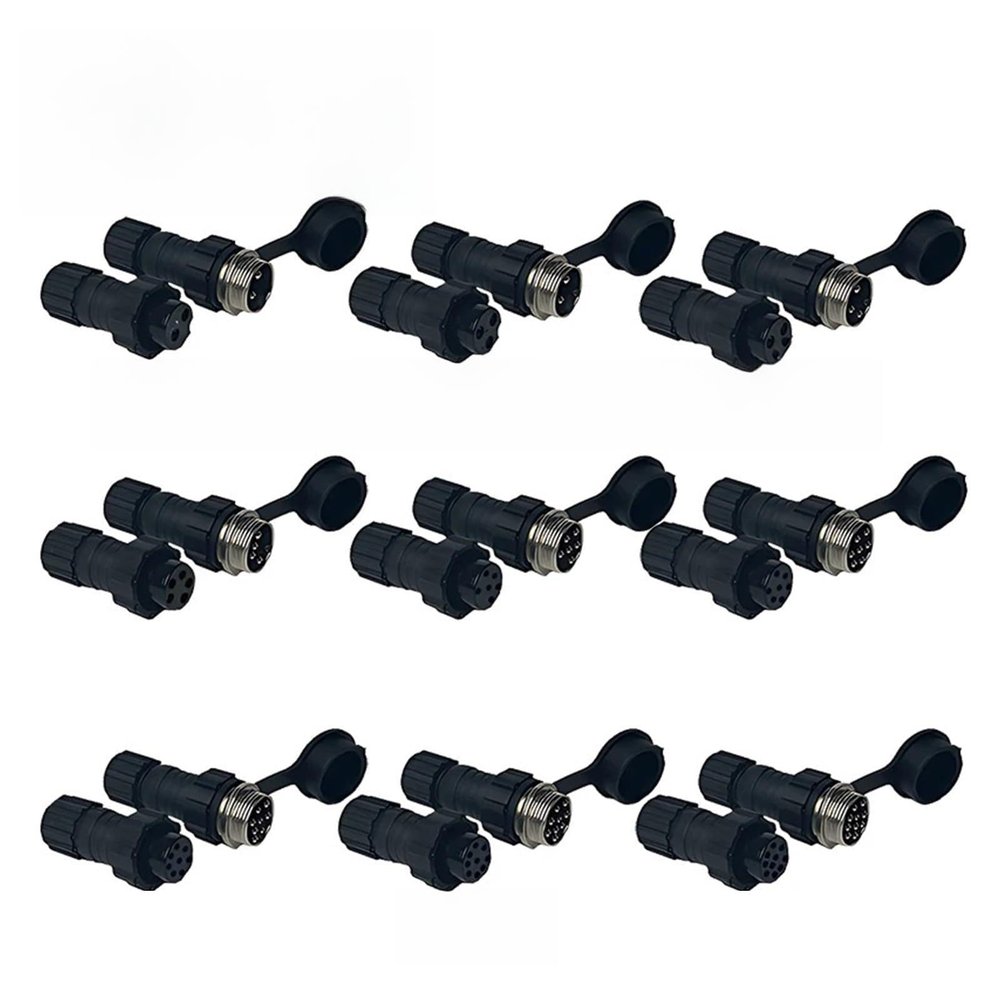 JOMMLKOX 10pc QL16 Docking 6p Aviation Plug Connector GX16 QL16 Plastic M16 Models Male/Female Socket