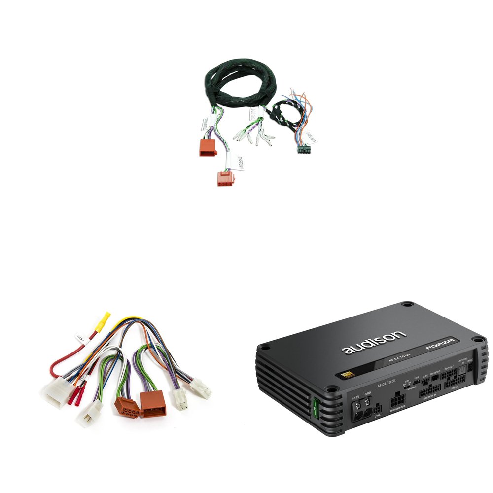 Audison TOY-DSP-AF-01 4 Ch 600W DSP Amplifier for OEM Speakers with Plug-N-Play Integration Harnesses Compatible with 00-05 Echo