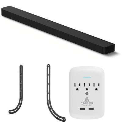 SONY HT-A9000 BRAVIA Theater Bar Soundbar with a Walts TV SOUNDBAR-Mount and Amber Protection 3-Outlet-Surge Surge Protector (2024)