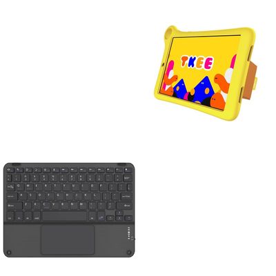 BoxWave Keyboard Compatible with Alcatel TKEE Mid - SlimKeys Bluetooth Keyboard with Trackpad, Portable Slim TouchPad - Jet Black