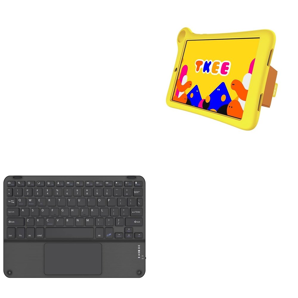 BoxWave Keyboard Compatible with Alcatel TKEE Mid - SlimKeys Bluetooth Keyboard with Trackpad, Portable Slim TouchPad - Jet Black