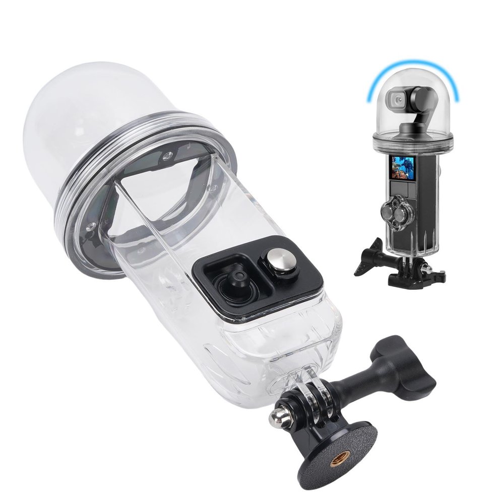 Dpofirs Dive Housing Suitable for Osmo Pockets 3, Underwater Diving Case with Dome Design and Soft Pad, 45m Water Proof Camera Protective Housing for Diving Surfing Snorkeling