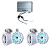 Memphis Audio (2 Pair) MXA62TW White 6.5" LED Tower Speakers Including Clamps and MM500.4V Marine Amplifier Bundle view 1