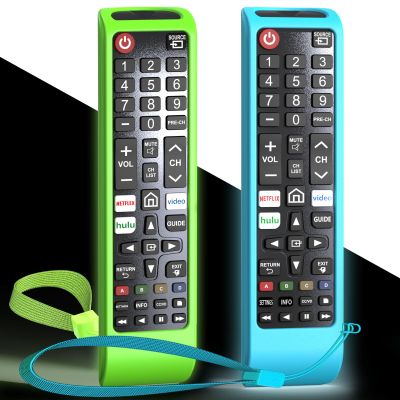 2PACK Case for Samsung Smart TV Remote BN59-01315J Control Universal Cover Silicone Skin Sleeve Green Blue