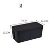 Cable Management Box Cable Storage Box Power Board Wire Management Socket Strip Wire Case Dust(Black-m) view 2