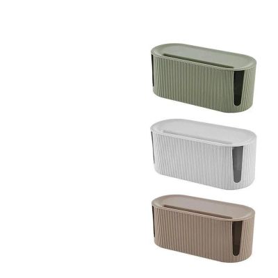 Cable Management Box 1pcs Wire Cable Home and Office Socket Plug Organizer Box(White)