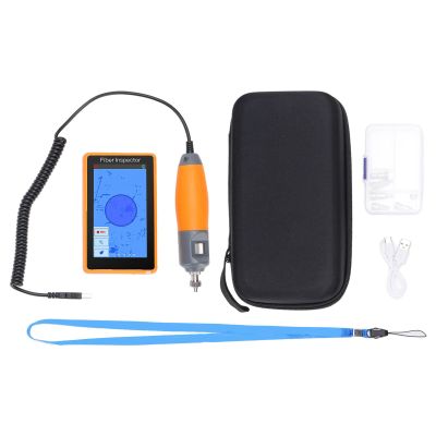 Optical Fiber End Face Detector Handheld, 400X Magnification 5in Touch Screen Real Time Video Probe Inspection Kit with SC FC ST LC Connectors for Network Professionals