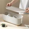 Cable Management Box Stripe Wire Cable Storage Case Organizer Box Socket Plug Storage Box(Beige) view 4