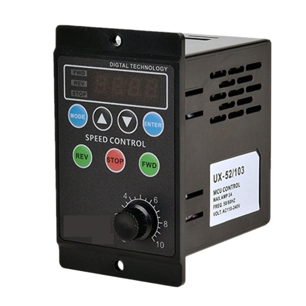 1pc Speed Controller Single-Phase Input Three-Phase Output Motor Driver Frequency Converter with Digital Tube Display