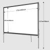 16:9 Outdoor Projection Screen with Stand, Foldable Portable Washable Movie Screen with Carry Bag for Camping, Party, Open-Air Cinema view 4