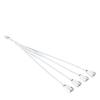 mangxiyis Motherboard 4-pin Adapter Cable Divide Into Four Extension Cord PWM 4pin Adapter Cable Extension Line Multi-Fan Thermostat(1 to 1 WH) view 2