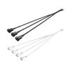 mangxiyis Motherboard 4-pin Adapter Cable Divide Into Four Extension Cord PWM 4pin Adapter Cable Extension Line Multi-Fan Thermostat(1 to 1 WH) view 3