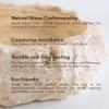 DNC MARBLE Travertine Sink Handmade Natural Stone Vessel Basin for Bathroom Countertop Marble Vanity Wash Bowl Round Rustic Travertine Washbasin Unique Powder Room Decor view 3