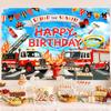 HANYING 7x5ft Firetruck Happy Birthday Backdrop Firefighter Fire Alarm Life Saving Ladder Hydrant Background for Kids Boy Party Decoration Cake Table Booth Banner Photography Studio Props HY021YL view 4