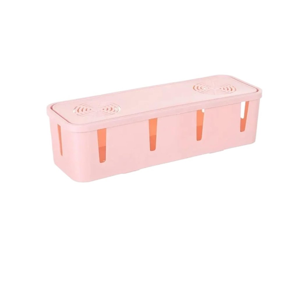 Cable Management Box Household Storage Rack Practical Home Cable Organizer Desk Socket Storage Boxs(Pink)