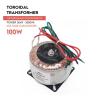 100W Ring Core Toroidal Transformer Input 220V 110V Dual Output 3Wires 9V-0-9V/12V-0-12V/24V-0-24V Copper Wire(Input 380V,6V-0-6V) view 2