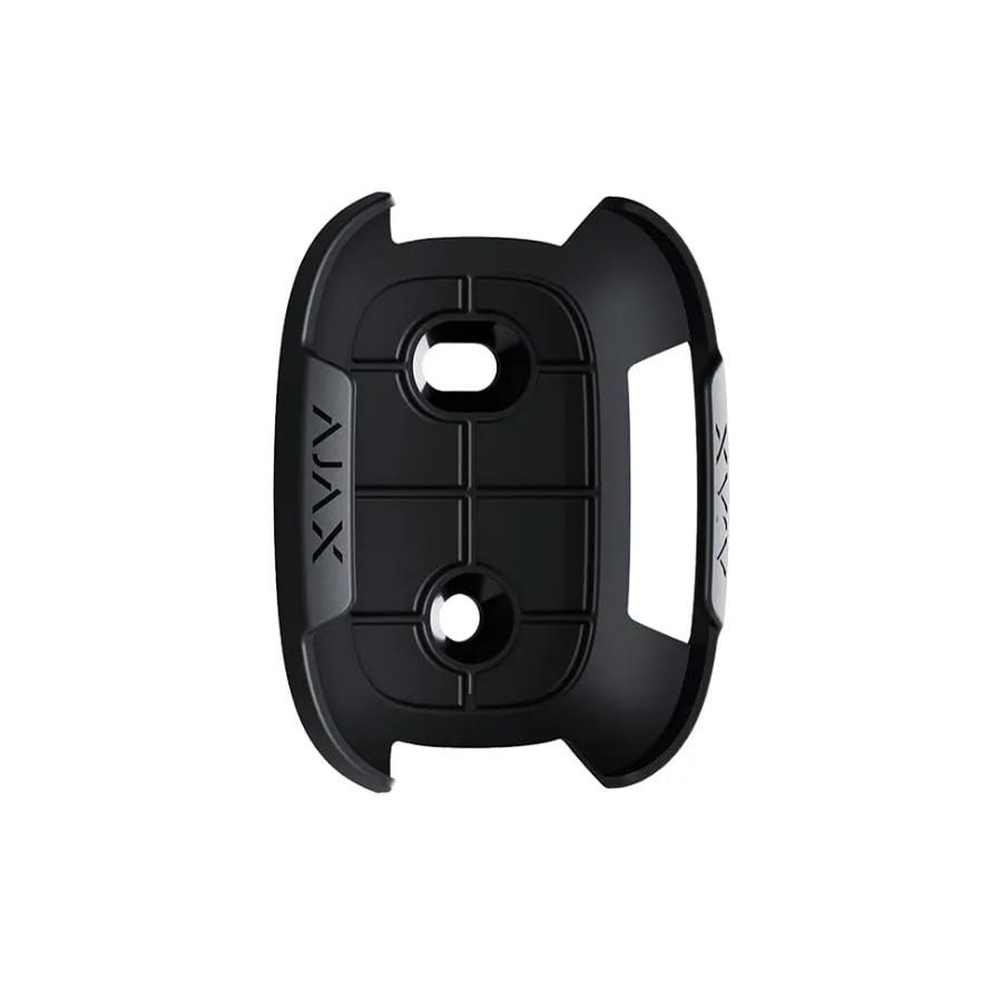 Holder for Button/DoubleButton  Model 42806.82.BL, Black  Fixed Surface-Mount Bracket for Wireless Panic and Control Buttons, Wall/Desktop Installation, Tool-Free Removal