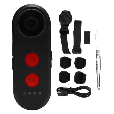 ASHATA Bike Camera Bike Rear View Camera Wide Angle with Tail Light Rechargeable Bicycle Rear View Bicycle Recorder (32G)