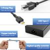 100W USB Type C Laptop Charger Fit for Lenovo Legion Go S Yoga Pro/Slim 7 9 IdeaPad Pro/Slim 5 7 9 ThinkBook 14 16 14p ThinkPad P16s T16 T15 E16 E14 L15 Laptop 20V 5A AC Adapter view 2