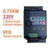 0.75KW 220V Motor Speed Control Inverter 1 Ph Input 3Ph Output 1HP VFD Variable Frequency Drive Converter Store CW100 view 3