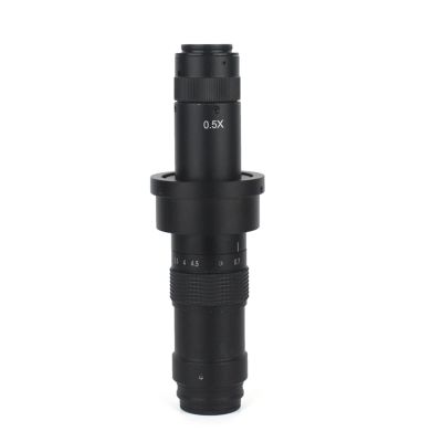 Microscope Accessories Kit Monocular Video Microscope C-Mount Lens 0.7X-4.5X 3D Detection Magnifier 10X-180X Continuous Zoom Microscope Slides(2D Monocular Lens)