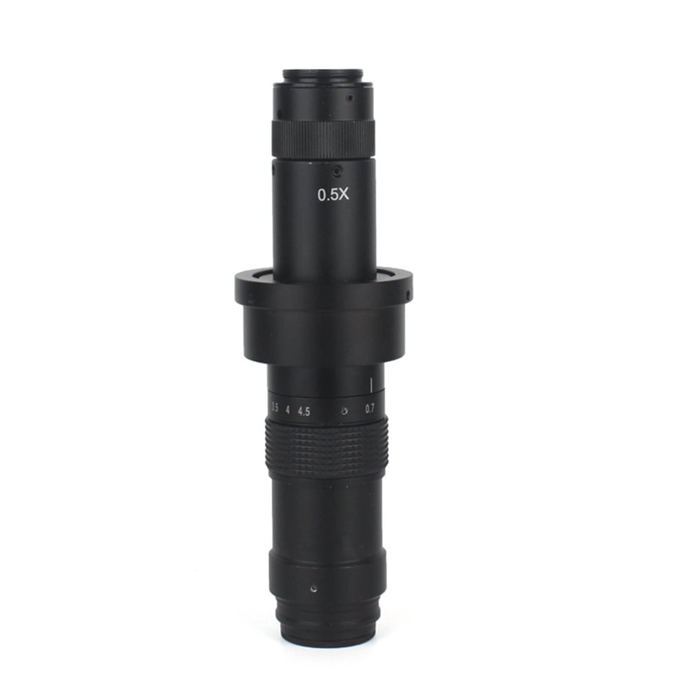 Microscope Accessories Kit Monocular Video Microscope C-Mount Lens 0.7X-4.5X 3D Detection Magnifier 10X-180X Continuous Zoom Microscope Slides(2D Monocular Lens)