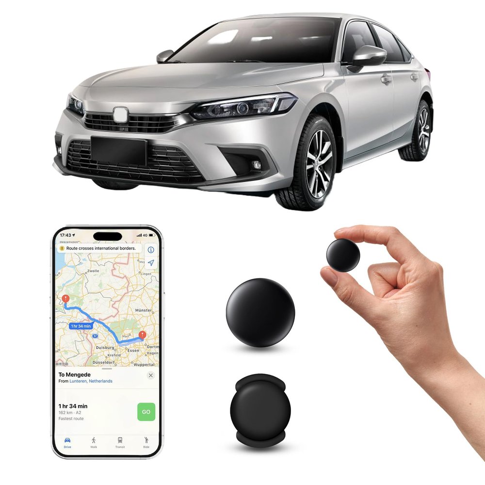 Hidden Magnetic Mini GPS Tracker for Vehicles  No Subscription GPS Device, Real-Time GPS Tracking for Kids, Pets, or Vehicles, Works with Apple Find My, Vehicle Locator (GPS01)