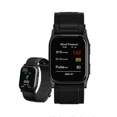 2nd Gen Black Lightweight BP Smartwatch, FDA 510(k) Cleared, Airbag Blood Pressure, Mental Tracking, Rate, Blood Oxygen,Sleep, Fitness, Bluetooth App, AI Cloud Health Analysis & Risk Predictions