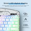 Auupgo Clear Keyboard Case for iPad Pro 13 inch (M5/M4, 2025/2024), Transparent Protective Cover with 7-Color Backlit Keyboard, 360 Rotating Stand, Multi-Touch Trackpad and Pencil Holder, White view 4