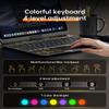 Auupgo Transparent Keyboard Case with Trackpad for iPad 11th Gen A16 (2025) & 10th Gen 10.9" (2022), 7-Color Backlit Wireless Bluetooth Keyboard with 360 Rotating Stand & Pencil Holder, Black view 3