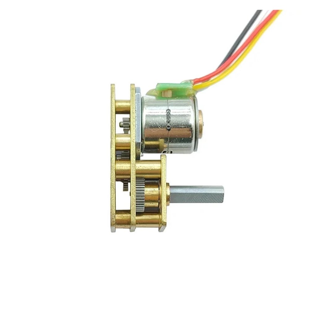 1024-10BY DC 5V 2-Phase 4-Wire Stepper Electronic Starter with Full Metal Gearbox 10mm Inverted ShaftModel Radio 1000