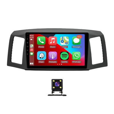 10 inch w/Android 13 Car Radio Stereo for Jeep GrandCherokee 2004-2007 Double Din Touchscreen Car Radio Receiver w/WiFi GPS w/Bluetooth AHD Backup Camera Mic 1080P with w/carplay Andriod Auto, 2+32G