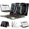 Auupgo Wireless Keyboard Case for iPad Pro 13" (M5/M4, 2025/2024), Transparent Protective Cover with 7-Color Backlit Keyboard, 360 Rotating Stand, Multi-Touch Trackpad and Pencil Holder, Black view 1