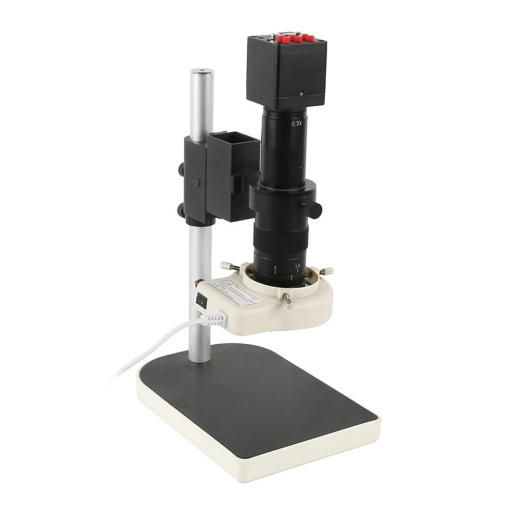 LJSM Lab Microscope Slides Industrial Video Electronic Digital Microscope Camera 180X 300X C-Mount Lens Microscope Parts(Gold,180x)