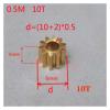 5pcs/lot 0.5 Modulus 13T 1.98MM Hole Metal Copper Gear for Spindle Gear Fit 1mm 1.5mm 2mm 2.3mm Shaft view 3